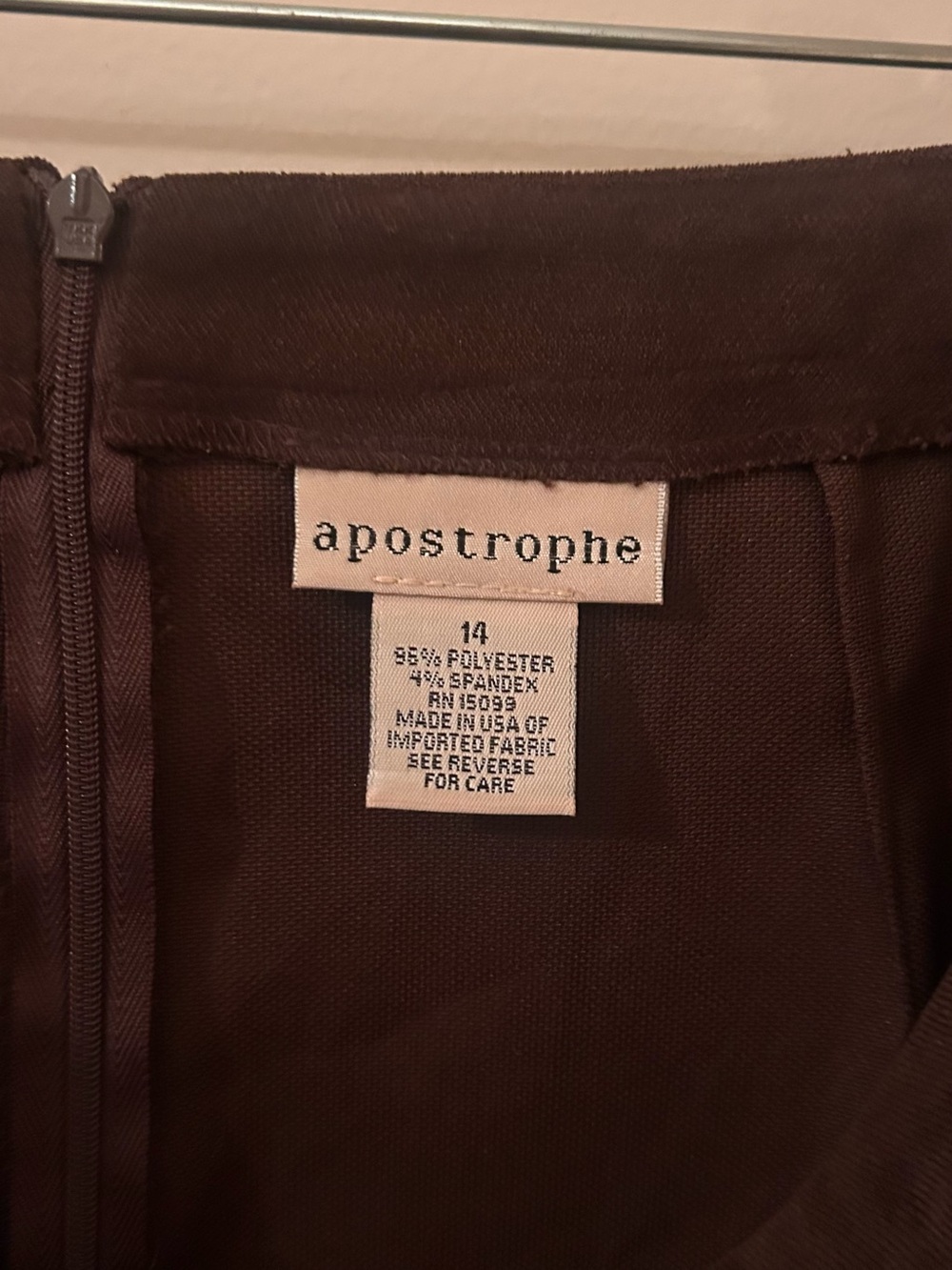 Apostrophe Dark Brown Tailored Dress Pants